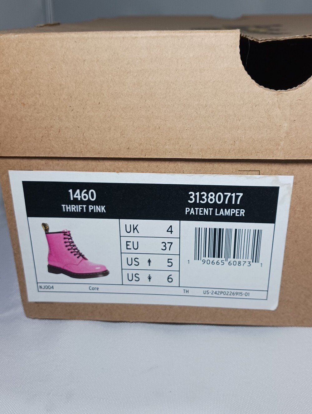 Dr. Martens 1460 Pink Patent Lamper Boots NIB – Women’s US 6 ✨🩷 - Picture 3 of 16